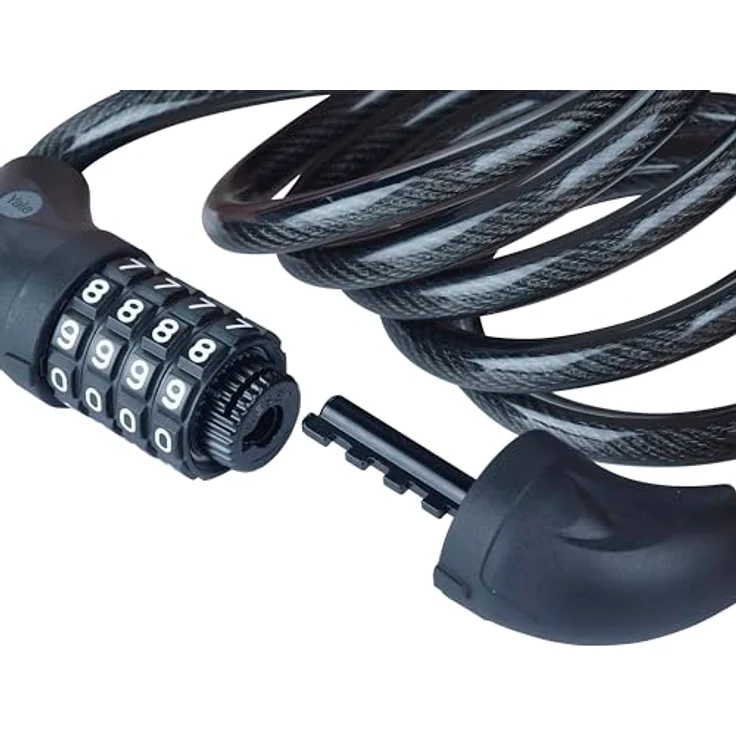 Yale Essential Security Combination Cable Lock, Kabelschloss mit 5-stelligem Zahlencode, schwarz, korrosionsbeständig und langlebig – Bild 4