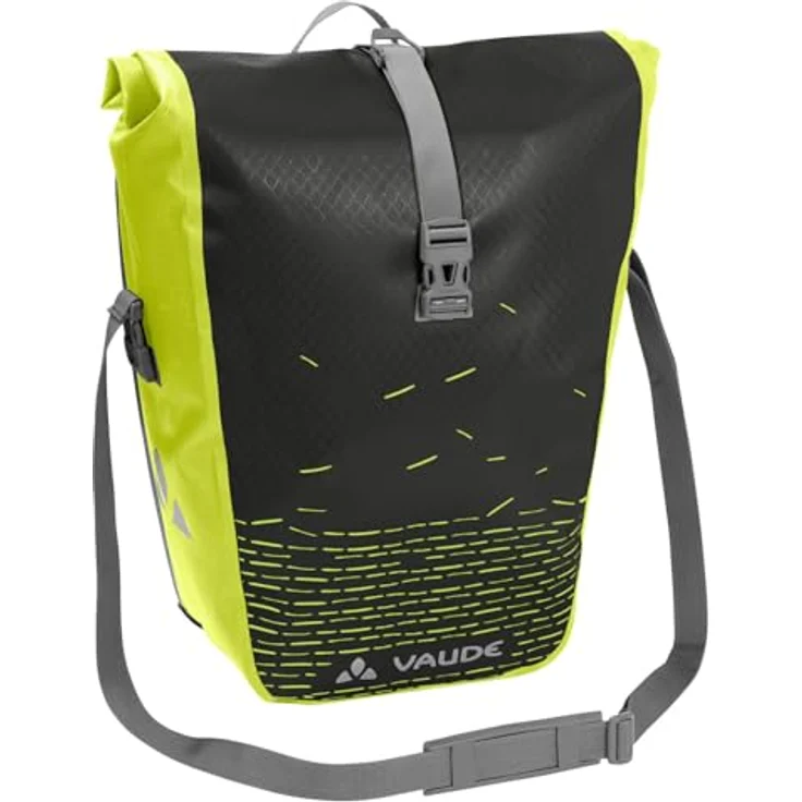 Vaude Aqua Back Print Single, 24 l Gepäckträgertasche mit wasserdichtem Wickelverschluss und QMR 2.0 Befestigungssystem, PVC-frei – Bild 1