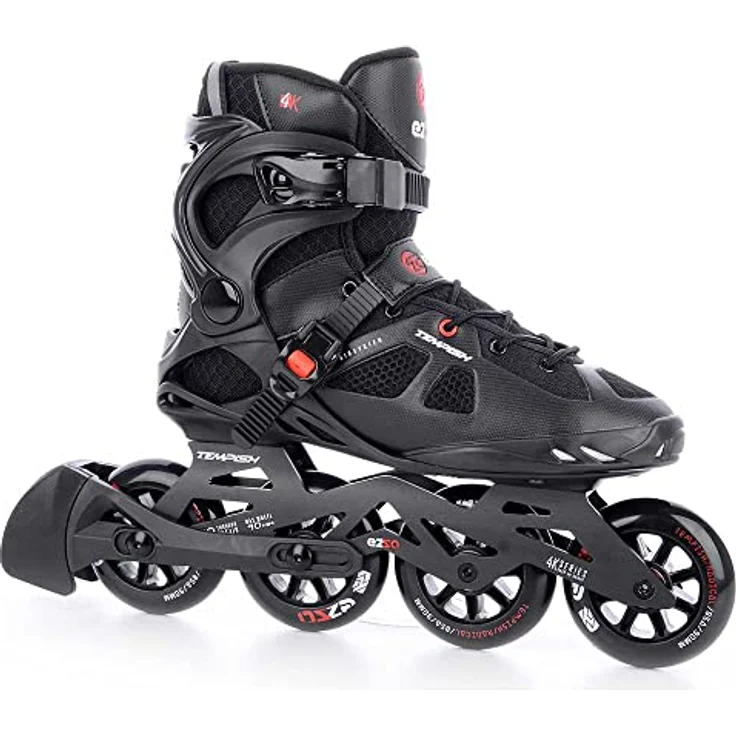 Tempish Ezza 90, Inline Skates für Erwachsene Unisex, schwarz-rot, Größe 41 mit Hot Press Seamless Cover Technologie und ABEC 9 Lager – Bild 7