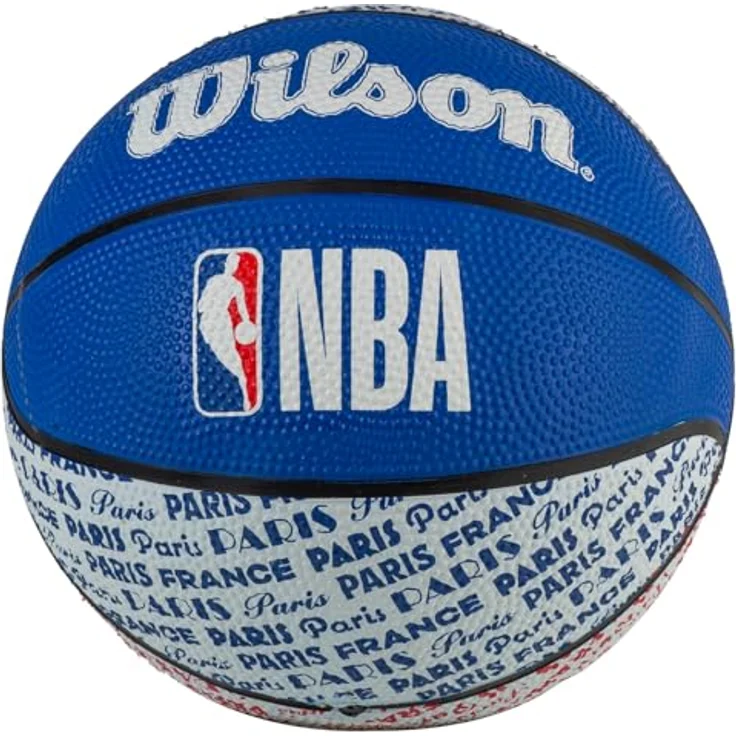 Wilson NBA City Paris Mini Ball WZ4033001XB, Unisex Basketball in Rot, Größe 3 EU – Bild 2
