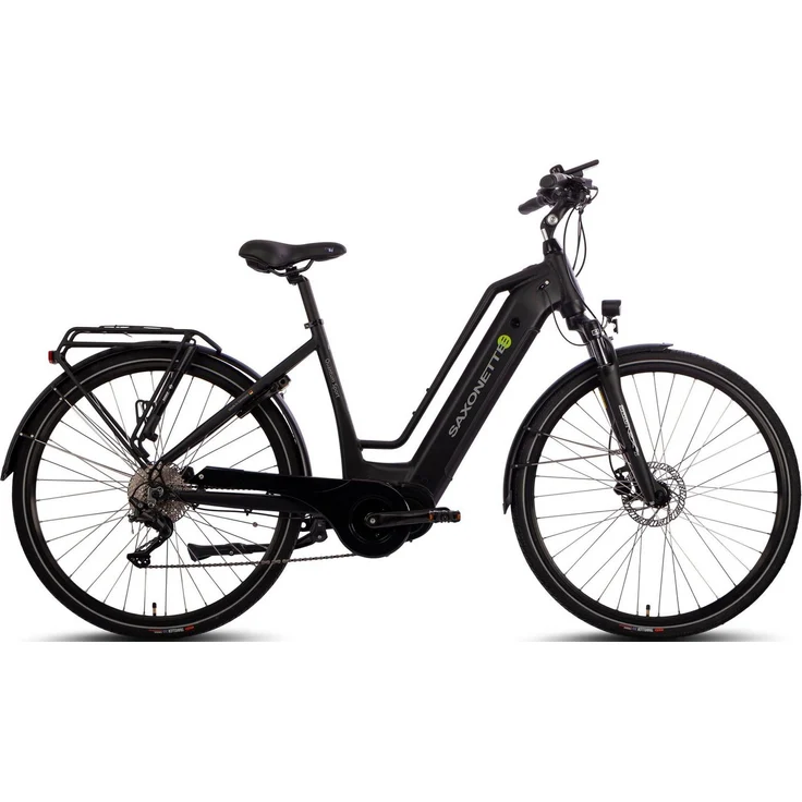 SAXONETTE E-Bike Trekkingrad Quantum Sport, 10 Gang Shimano Kettenschaltung, 250 W Mittelmotor, 540 Wh, Pedelec für Damen und Herren, Alu-Rahmen