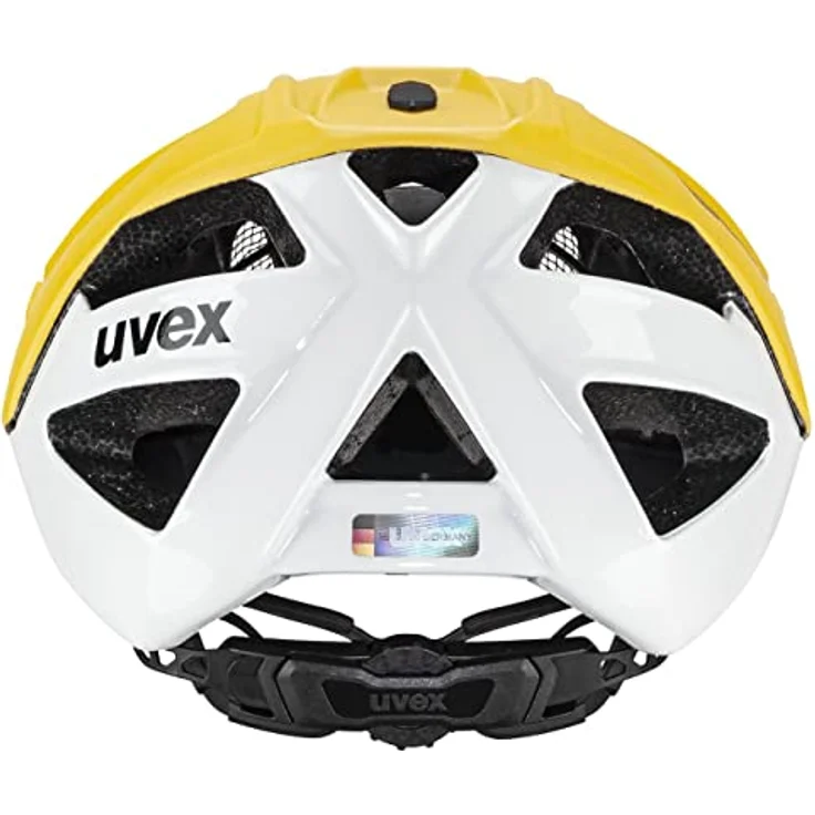 Uvex Quatro CC Velohelm, Alleskönner mit Double Inmould Konstruktion, gelb-weiß matt, Größe 52-57 cm – Bild 3
