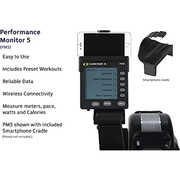 Concept2 RowErg mit Standardbeinen, Rudergerät Modell D,Luftwiderstand, Schwarz – Bild 3