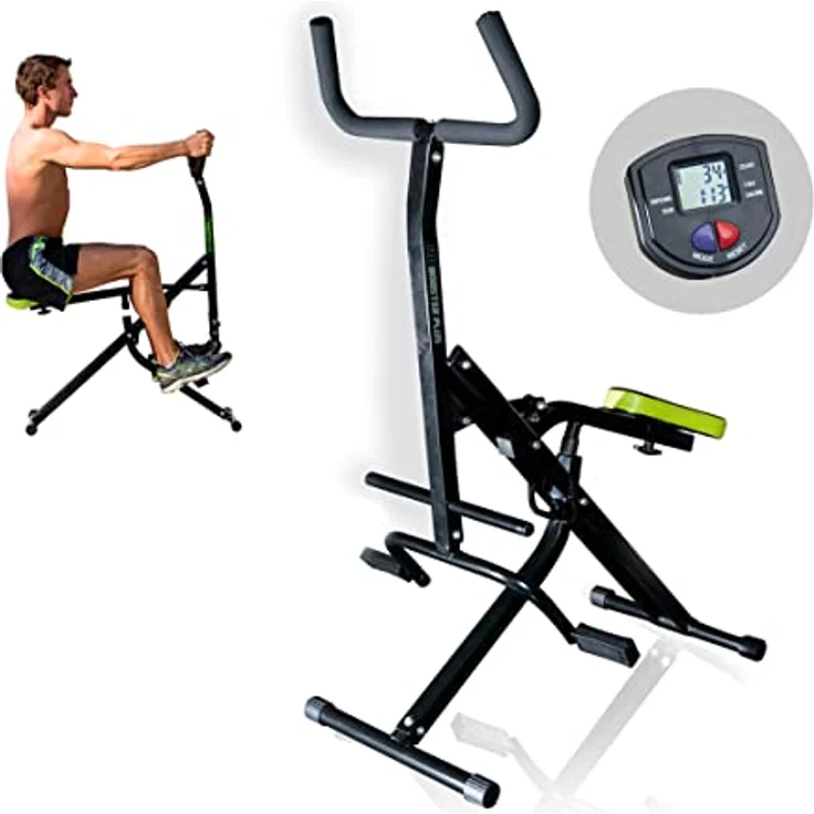 GYMFORM Heimtrainer Ab Booster PLUS Ganzkörper - Trainingsgerät (inkl. Bildschirm, Trainingsanleitung und Diätplan), klappbar, Trainiert: Rücken, Gesäß, Bauchmuskeln, Beine und Arme – Bild 1