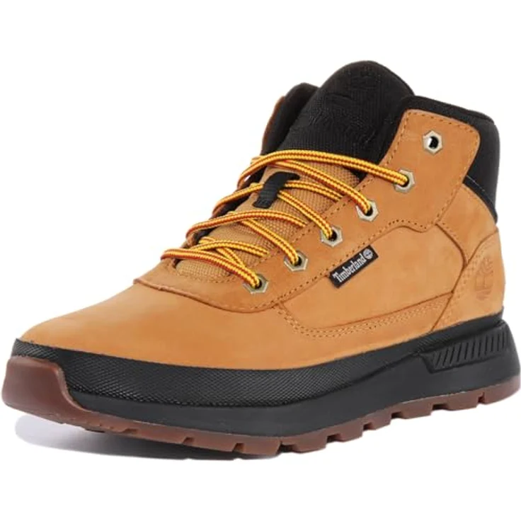 Timberland Wanderschuhe, knöchelhoch aus Nubukleder/Textil, in Wheat, mit profiliertem Gummisohle und Schnürung – Bild 6