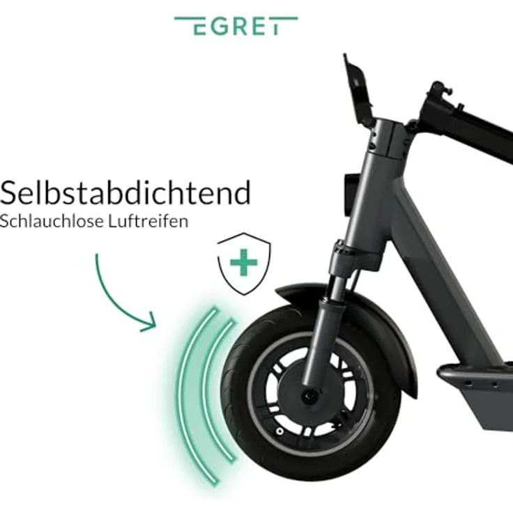 Egret E-Scooter Egret Ey! 6, 450 W, 20 km/h, klassisches Design, Frontfedergabel, bis zu 55 km Reichweite, schwarz – Bild 2