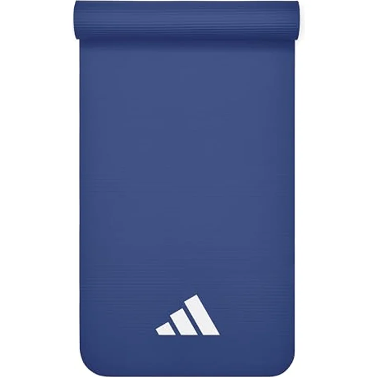 adidas Unisex-Erwachsene Fitnessmatte, Blau, 7mm - Gepolsterte Trainingsmatte mit geriffeltem Boden – Bild 1