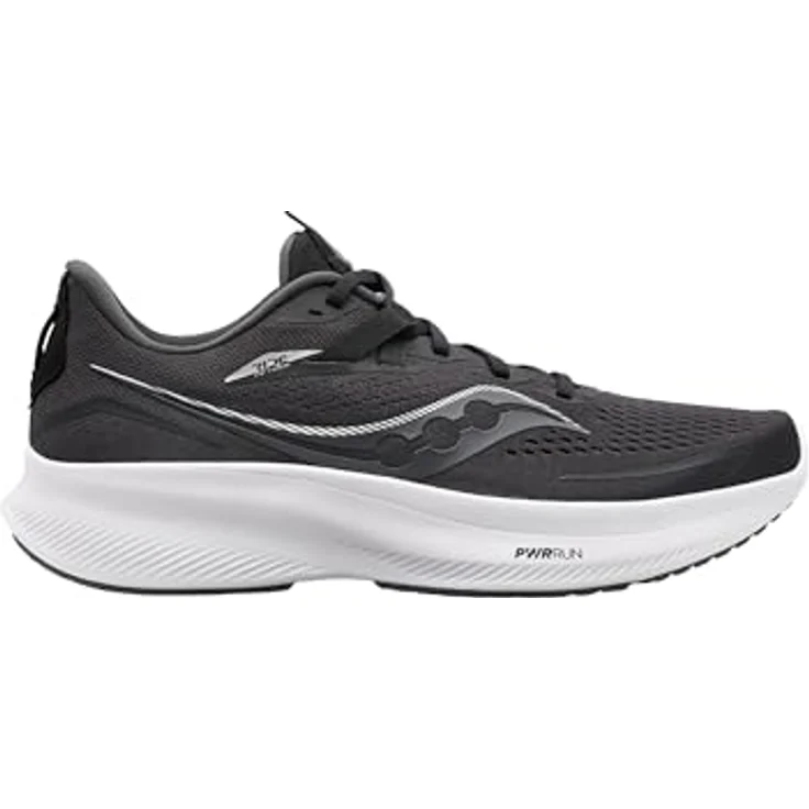 Saucony RIDE 15 Damen Laufschuh mit PWRRUN-Dämpfung, schwarz/weiß, Größe 37.5 – Bild 2