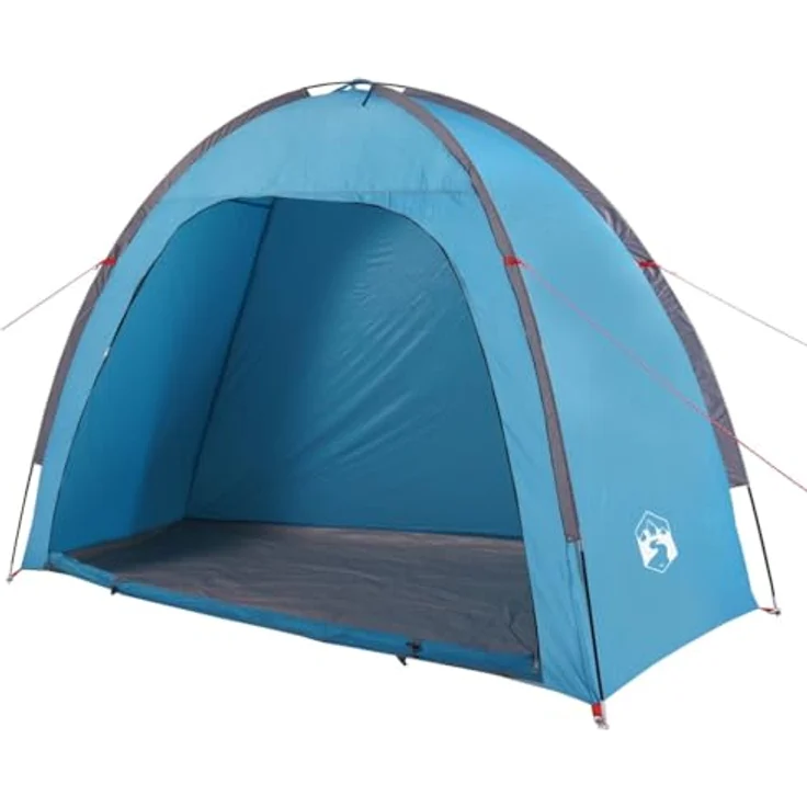 vidaXL Beistellzelt, Lagerzelt mit Stauraum, Umkleidezelt Wasserdicht Tragbar, Campingzelt Aufbewahrungszelt Zelt, Blau 185T Polyester – Bild 1