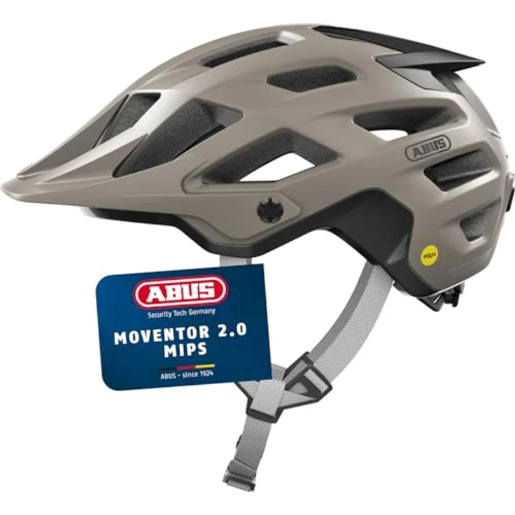 ABUS MTB-Helm Moventor 2.0, leichter All-Mountain-Helm mit MIPS, guter Belüftung, für Damen und Herren, Grau, L – Bild 1