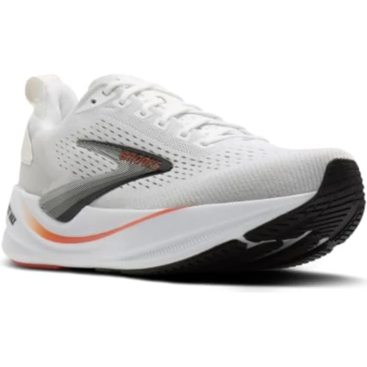 Brooks Ghost Max 4, Neutrale Allround-Laufschuhe mit DNA LOFT-Mittelsohle, White/Red/Black, Größe 42 – Bild 7