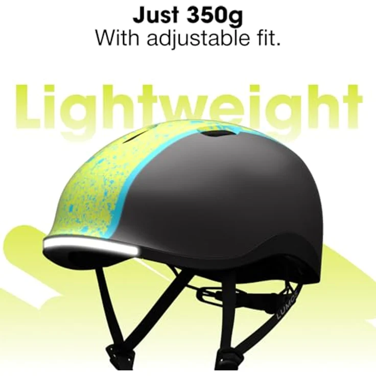 Lumos Nyxel Youth, Fahrradhelm mit integriertem Licht, grün overspray, S – Bild 3