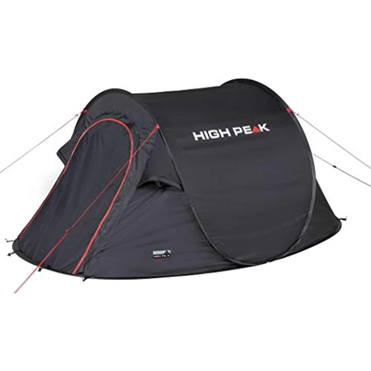 High Peak Wurfzelt Vision 3, Festivalzelt für 3 Personen, 2000 mm wasserdicht, Ventilationssystem, Moskitoschutz – Bild 1