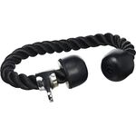 GORILLA SPORTS® Trizepsseil - 68cm / 85cm / 100cm, mit Drehgelenk, bis 150 kg Belastbar, Schwarz - Trizeps Seil, Kabelzuggriff, Tau Nylon, Kabelzug, Seilzug, Pull Down, Bizeps Seil, Kraftstation