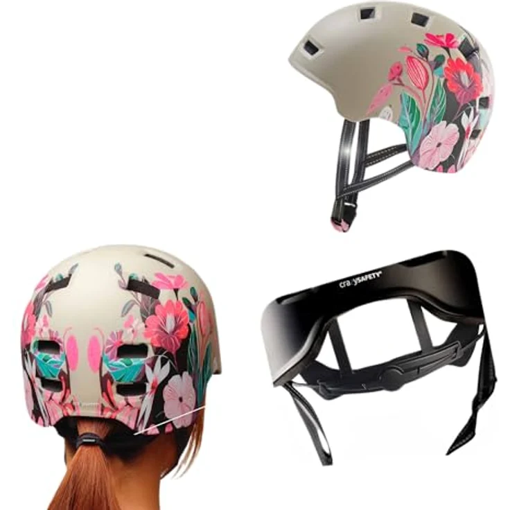 Crazy Safety Rampage Flower, Velohelm für Kinder, 54 - 57 cm, mit robustem Schutz und atmungsaktivem Design – Bild 4