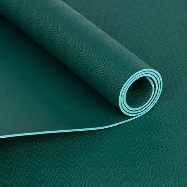 Bodhi Yogamatte ECO PRO DIAMOND | Ultra Grip | 100% Naturkautschuk | Ökologisch | Profi-Matte für Pilates & Gymnastik | Ideal für dynamisches Yoga & Hot Yoga | 185 x 60 x 0,6 cm | jungle-green – Bild 2