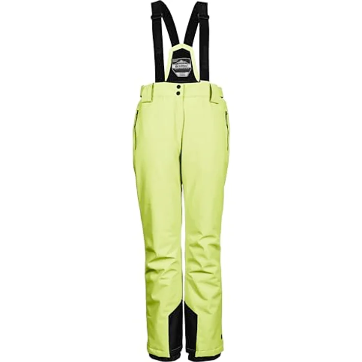 Killtec KSW 249 Damen Skihose, 100% wasser- und winddicht, atmungsaktiv, gelb (40), Grün – Bild 1