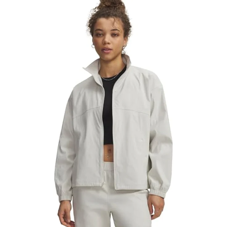 Under Armour UNSTOPPABLE WVN FZ, Funktionsjacke mit wasserabweisender Funktion, elastischem Gewebe und hochabschließendem Kragen, SUMMIT WHITE, Größe:M – Bild 4