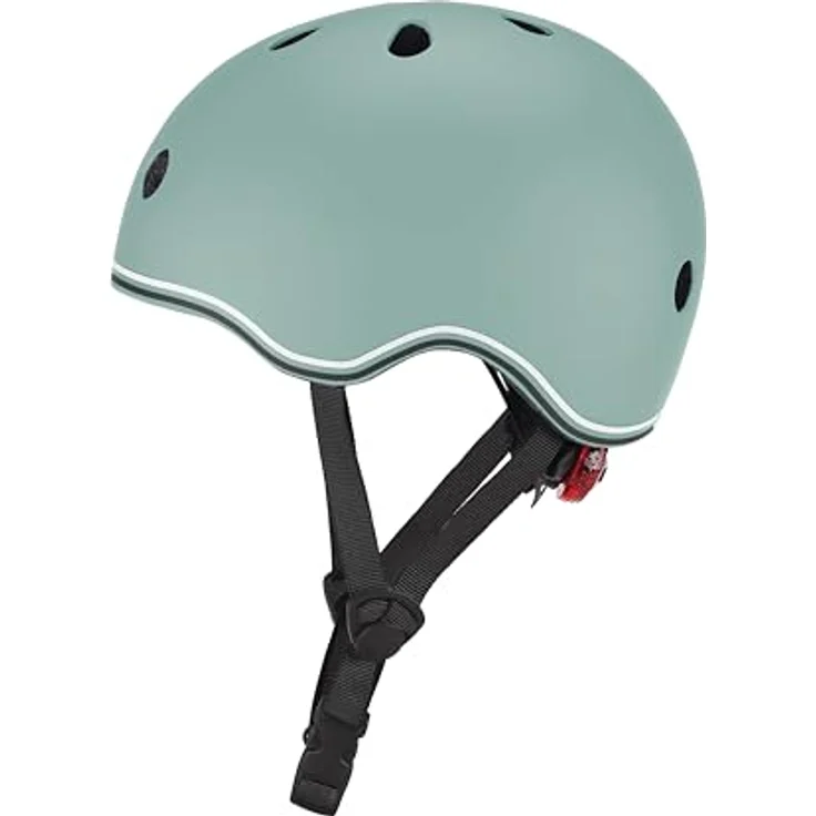 GLOBBER Helm GO-UP Lights, Schutzhelm für Kinder mit LED-Rücklicht, größenverstellbar, Gr. XXS/XS 45-51, Salbei grün – Bild 3