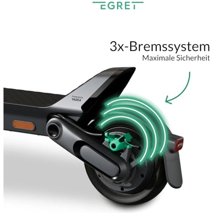 Egret E-Scooter Egret Ey! 1, 500 W, 20 km/h, 65 km Reichweite, schwarz – Bild 4