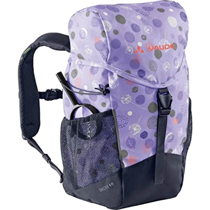 VAUDE Kinderrucksack Skovi, komfortabler Wanderrucksack Kinder 10 L in pastel lilac, mit viel Stauraum & reflektierenden Elementen – Bild 1