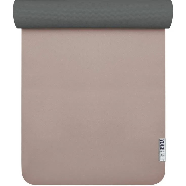 Yogistar Yogimat Pro Yogamatte, Naturkautschuk, rutschfest, stoßdämpfend, pflegeleicht, hohe Qualität, Zweifarbenoptik