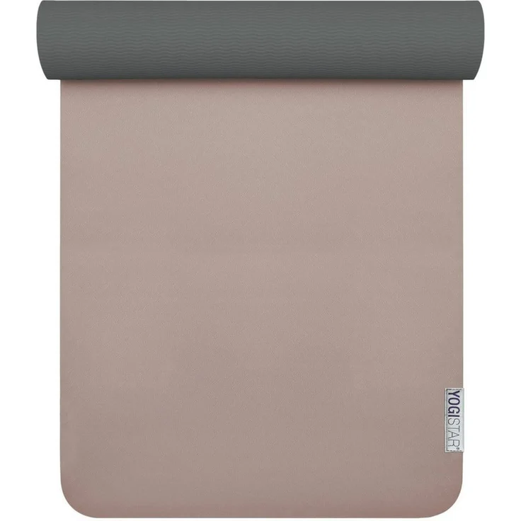 Yogistar Yogimat Pro Yogamatte, Naturkautschuk, rutschfest, stoßdämpfend, pflegeleicht, hohe Qualität, Zweifarbenoptik – Bild 1