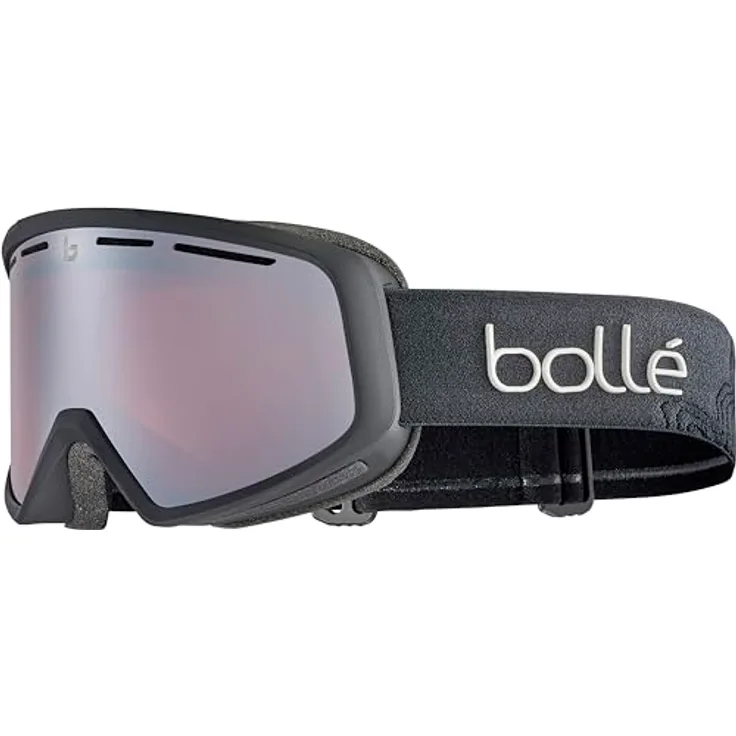 Bollé Skibrille, hochwertig mit UV-Schutz und Anti-Beschlag-Beschichtung, schwarz
