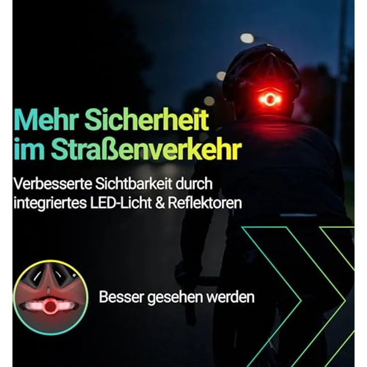 KED Spiri II Trend, Allround Fahrradhelm mit LED Licht, Insektenschutznetz und K-FIT System, maroon red, Größe 52-58 (M) – Bild 3