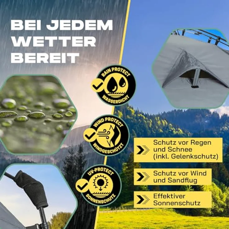 Lumaland Where Tomorrow Pop up Duschzelt, 2 Personen, wasserdicht mit Trennwand, Campingtoilette und Umkleidekabine, schnelles Aufbausystem, 240 x 120 x 210 cm – Bild 3
