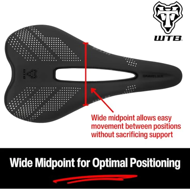 WTB Gravelier Steel, Velosattel für Gravelcycling mit ergonomischem Design und Druckentlastungskanal, silber – Bild 5
