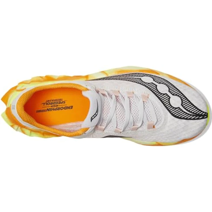 Saucony Endorphin Pro 4, Laufschuhe in FOG/PEEL, sportlicher Stil, Schnürung – Bild 2