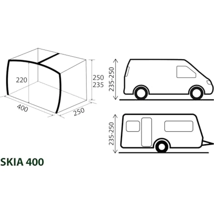 Brunner SKIA, Aufblasbares Zelt, 15.50 kg, schnelles Setup mit A.I.R.Tech-Technologie, inkl. Luftpumpe und Montagematerial – Bild 3