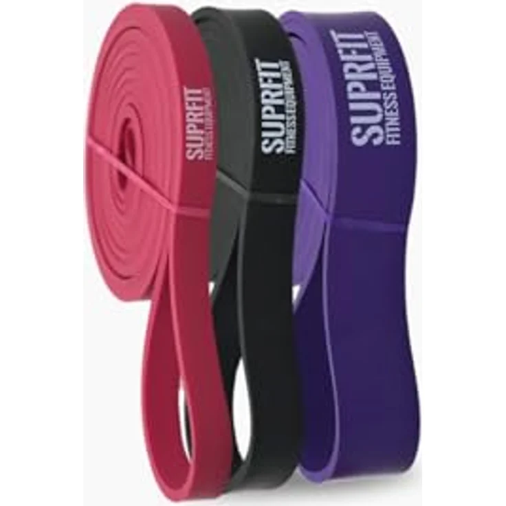 SF SUPRFIT Suprfit Strength Bands, Starter Set - extrem reißfeste Fitnessbänder aus 100% Multilayer Latex, 6 Widerstandsstärken, vielseitig einsetzbar für Training und Aufwärmen – Bild 1
