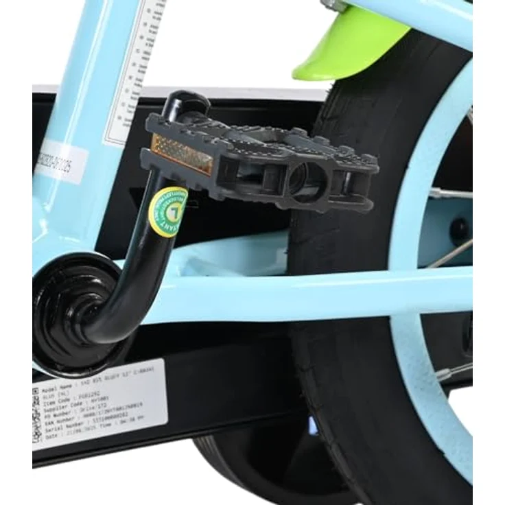 Volare Bluey Kinderfahrrad 12 Zoll, 1 Gang, ohne Schaltung, mit Rücktrittbremse und höhenverstellbarem Lenker, hellblau – Bild 16