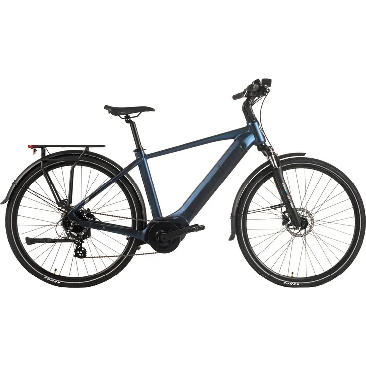 Adore E-Bike ATX-450, Trekkingrad 28" Alu mit VINKA Mittelmotor 75NM, 540Wh Akku, 8-Gang Shimano Altus, Gradient-Lackierung Blau-Schwarz