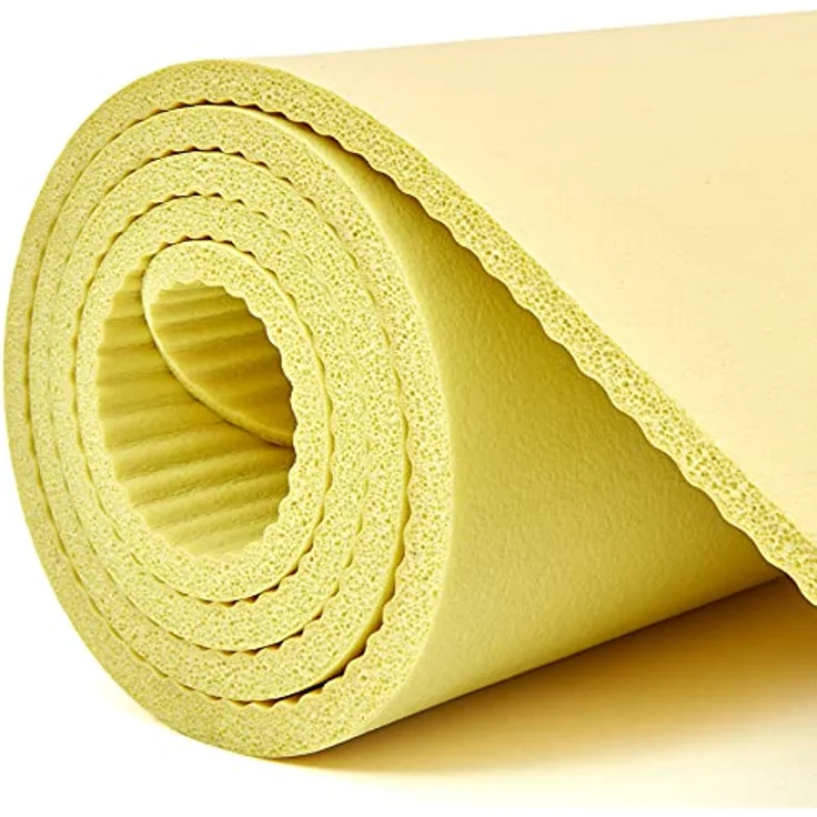 adidas Yoga-Matte - 7mm - Pulsgelb, umweltfreundlich mit gerippter Basis – Bild 4