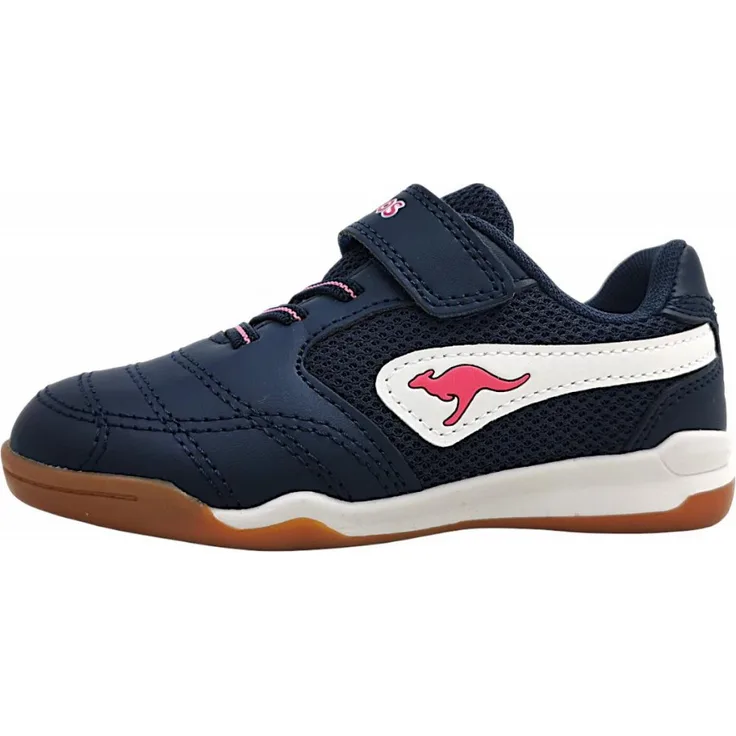 KangaRoos K-Braceyard EV, Kinder Klettschuh blau, atmungsaktives Obermaterial, flexible PU-Laufsohle, Gr. 34