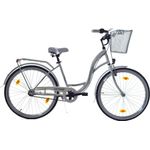 Ty-Trade 26 Zoll Mädchen Damen City Fahrrad Rad Bike 3 GANG NEXUS Reflex Weiß mit Rücktrittbremse und LED-Lampen