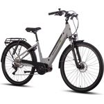 SAXONETTE E-Bike Premium Sport, 10 Gang Kettenschaltung, SFM Mittelmotor 250 W, 522 Wh Akku, integrierter Akku, Trekkingrad, Silber, Rahmenhöhe 50 cm