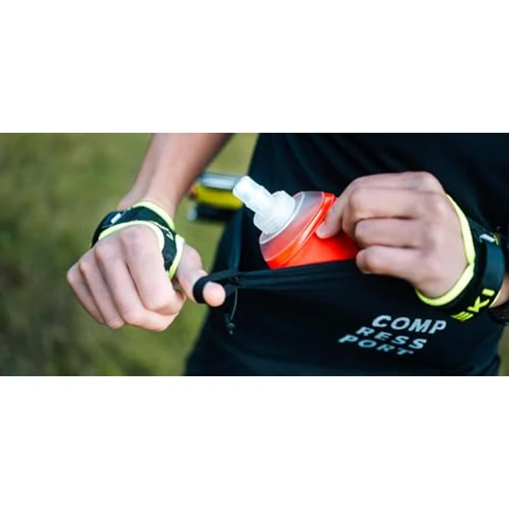 COMPRESSPORT Free Belt Pro, ultraleichter Trailrunning-Gürtel mit praktischem Fach, Schwarz, XL/XXL EU – Bild 3