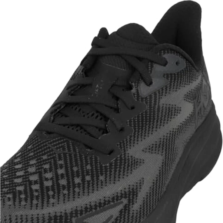 Hoka One One M Clifton 9, Laufschuh mit optimierter Dämpfung und reaktionsfreudiger EVA-Zwischensohle, Black/Black Black/Black, Größe 42.5 – Bild 7