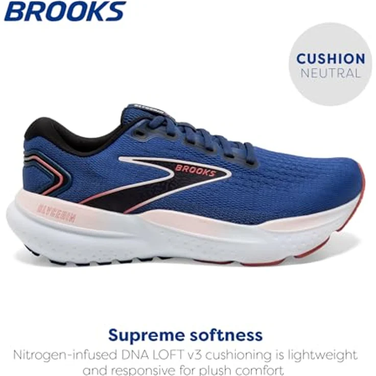 Brooks Damen Laufschuhe Glycerin 21, komfortable Laufschuhe mit Dämpfung, blue/icy pink/rose, Größe 8 – Bild 4