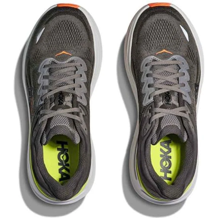 Hoka Bondi 9, Laufschuhe mit flexibler Dämpfung und atmungsaktivem Obermaterial, Asphalt Grey/GR, Größe 43 1/3 – Bild 6