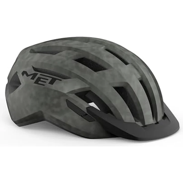 MET Allroad Fahrradhelm, Unisex, titanfarben matt, Größe S, mit abnehmbarem Visier und integrierter LED-Beleuchtung – Bild 1