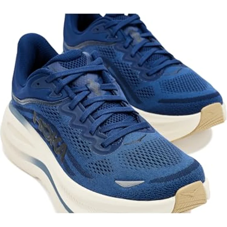 Hoka Bondi 9, Herren Laufschuhe mit maximaler Dämpfung und EVA-Schaumstoff-Zwischensohle, Größe 47 1/3, Blau – Bild 6