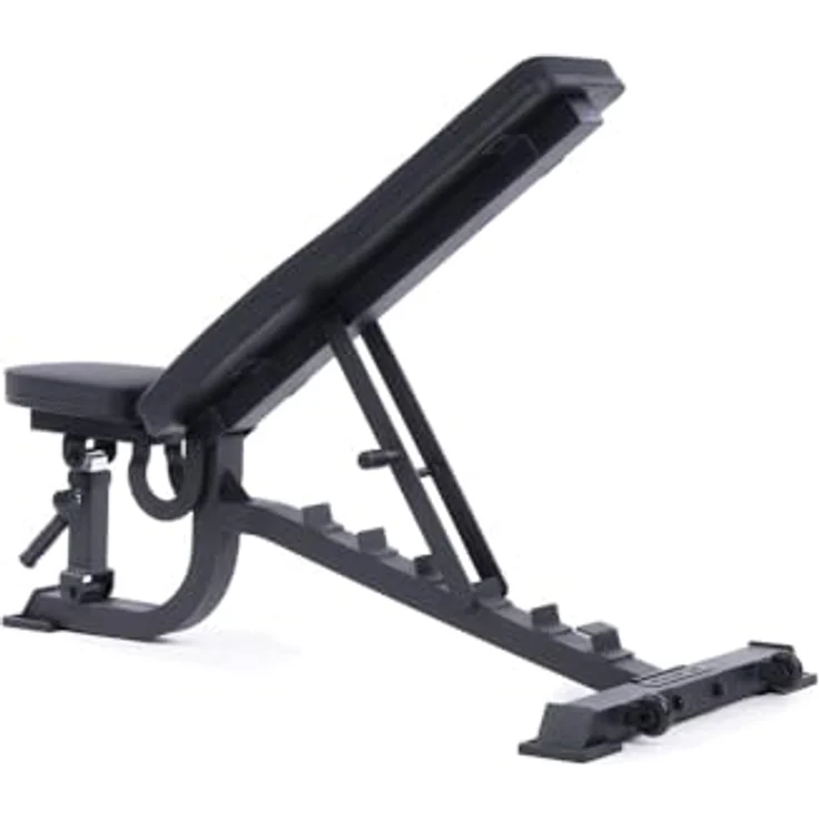 Atletica B2 Hantelbank verstellbar | Trainingsbank mit Incline, Decline und Negativ Funktion | Hochwertiges Leather Material, Schwarz – Bild 4