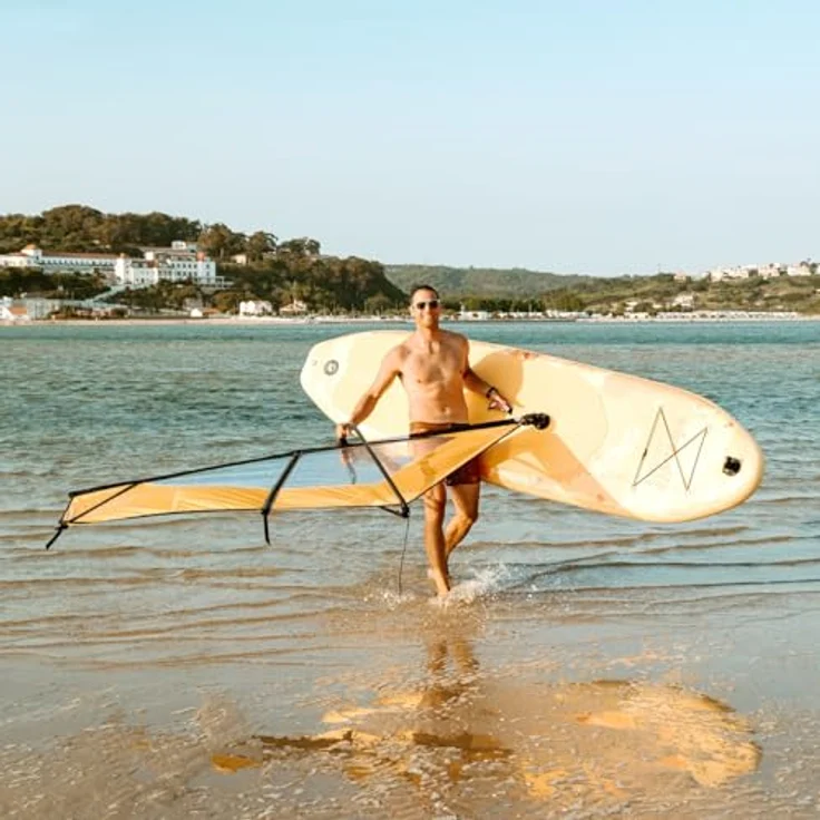 VirtuFit Surfer 305 SUP-Board Schwarz, aufblasbar mit Windsurf-Set und 2 m² Windsegel, max. Tragfähigkeit 180 kg – Bild 4
