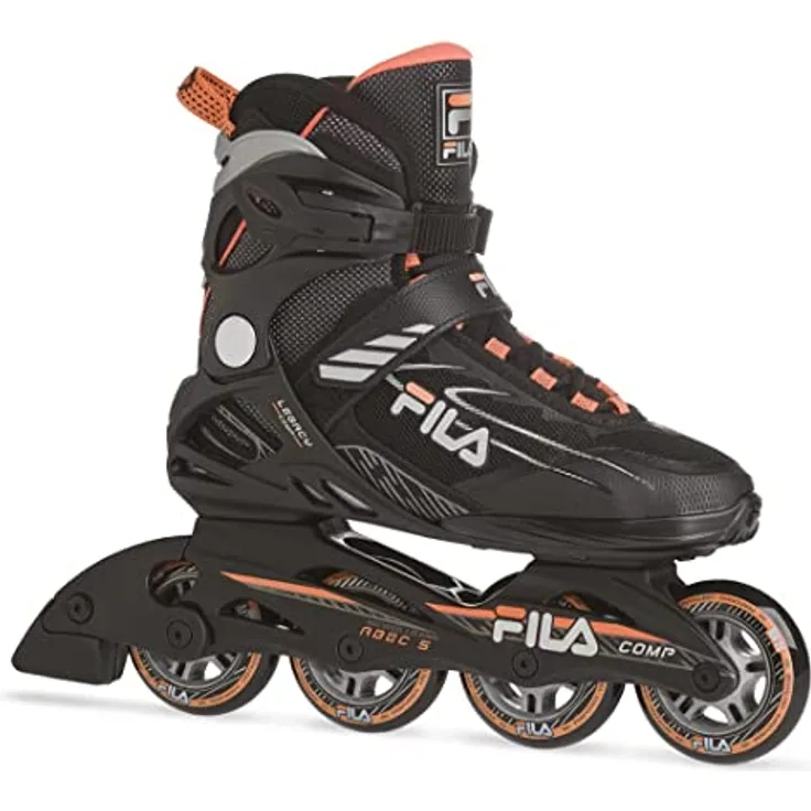 FILA FS Rolk LEGACY COMPLADY, Herren Rollschuhe aus leichtem Composite-Material mit 4 Rollen, schwarz, Größe 41