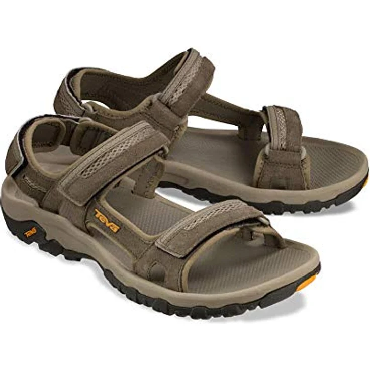 Teva Hudson, Braune Riemchensandale mit erhöhter Sohle für Männer, Größe 44.5, Naturleder und Textil, EVA-Technologie – Bild 7